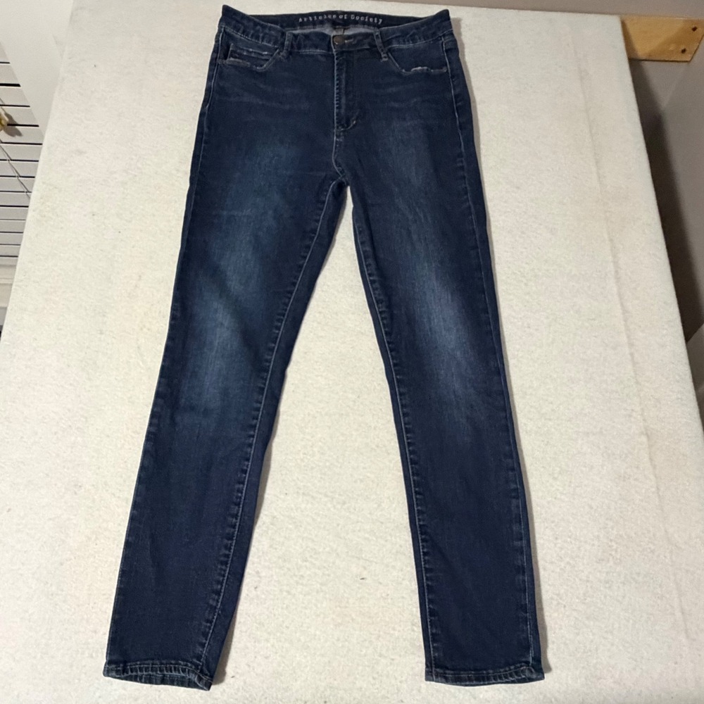 Articles of Society Womens Dark Wash High Rise Skinny Jeans 29 Indigo Stretch